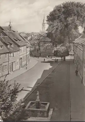 Bad Langensalza, Otto Winter Straße mit Jacobibrunnen, gelaufen