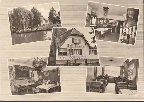 Lehde, Cafe Venedig, Mehrbild, gelaufen 1967