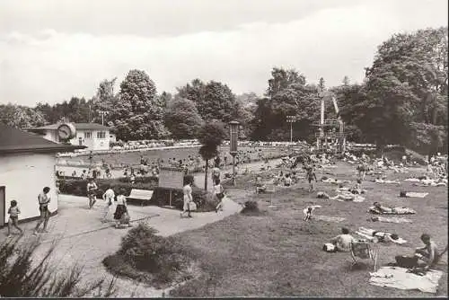 AK Friedrichroda, Schwimmbad, Sprungturm, Liegewiese, ungelaufen