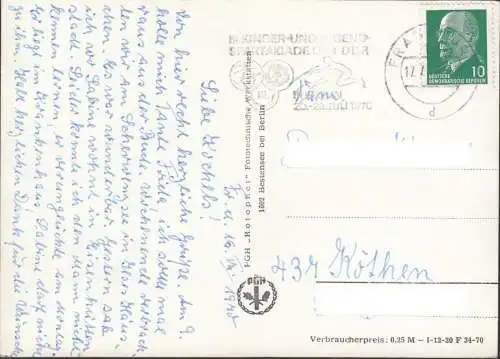 Francfort a.d. Ou, colonies, radio RFT, église, couru 1970