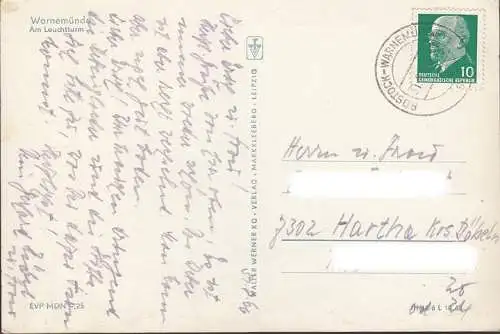 Warnemünde, Am Leuchtturm, gelaufen 1966