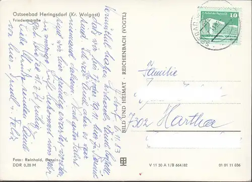 Heringsdorf, Route de la Paix, en 1983