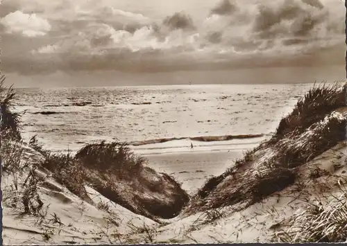 Sylt, Dünendurchblick und Strand, gelaufen