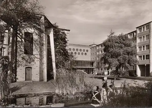 Hannover, Henriettenstiftung, Mutterhaus, Kirche, Glockenturm, Schwestern, gelaufen 1969