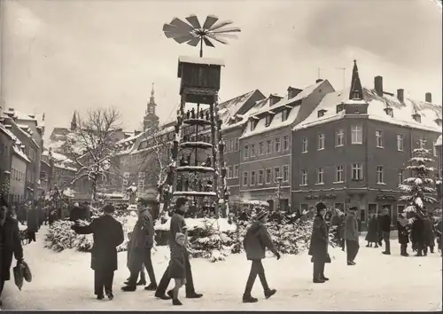 Schneeberg, Weihnachtsmarkt, gelaufen 196?