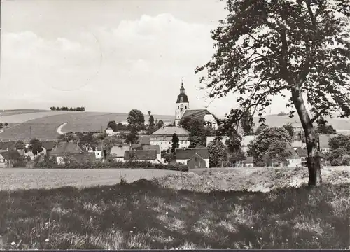 Grand Hartmannsdorf, vue de ville, église, couru en 1984