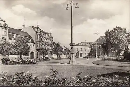 AK Burg bei Magdeburg, Rolandsplatz, gelaufen