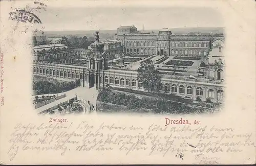 Dresden, Zwinger, gelaufen 1898