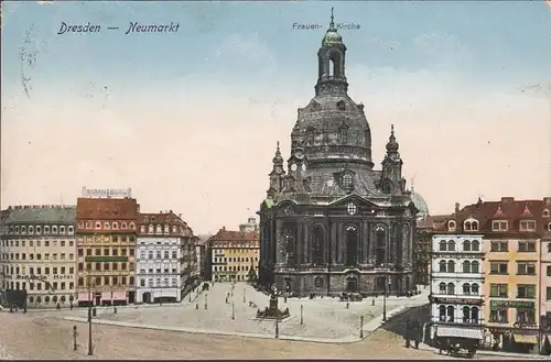 Dresden, Neumarkt, Frauenkirche, gelaufen 1941