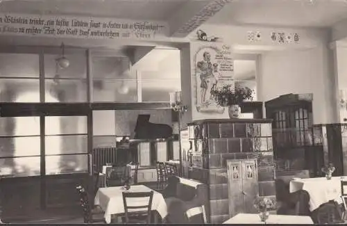 AK Zella Mehlis, Hotel Zur Tanne, Gästeraum, gelaufen 1960