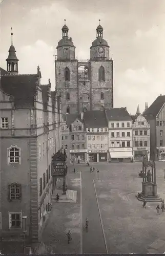 Wittenberg, marché, église, Diwag publicité, technique HO, pharmacie, incurvée