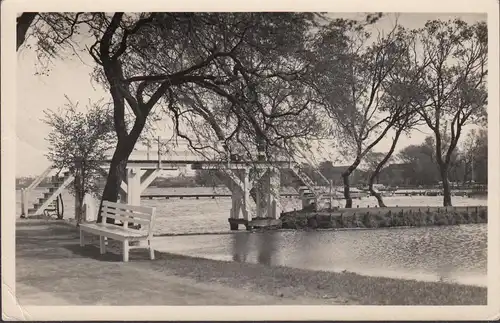 Neustrelitz, Weiße Brücke am Zierker See, gelaufen