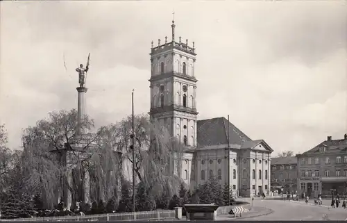 Neustrelitz, Stadtkirche, Ehrenmal, Geschäft Bank- Handwerk Gewerbe, gelaufen 1964