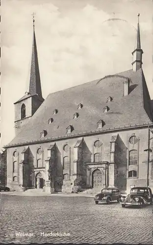 Weimar, Herderkirche, Autos, gelaufen