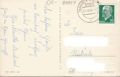 Tambach-Dietharz, Stadtansichten, gelaufen 1968