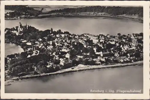 Ratzeburg, Fliegeraufnahme, gelaufen 1949
