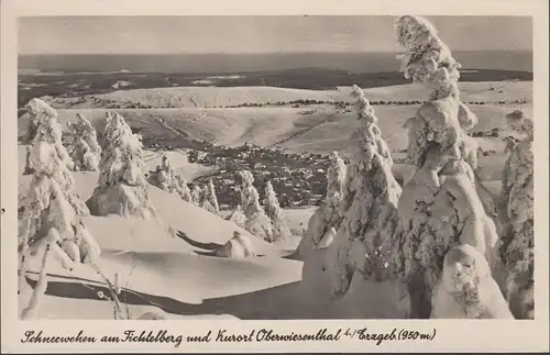 Oberwiesenthal, Schneewehen am Fichtelberg, ungelaufen- datiert 1965