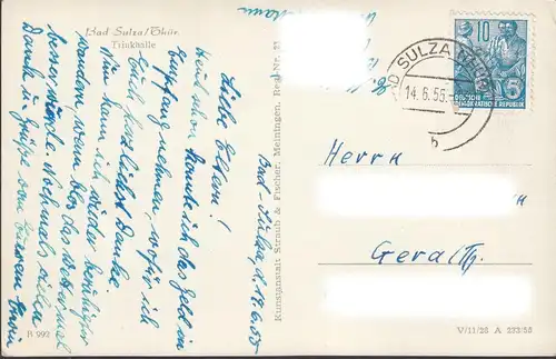 Bad Sulza, Trinkhalle, gelaufen 1955