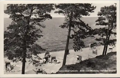Lubmin, Waldufer, Strand, Strandkörbe, ungelaufen- datiert 1955