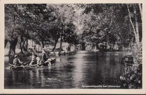 Lübbenau, Spreewald, bateau, couru en 1957