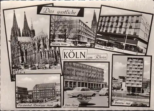 Köln, Senats Hotel, Hotel Mondial, Dom Hotel, Baseler Hof, gelaufen 1958