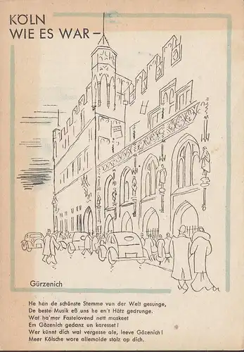 Köln wie es war, Gürzenich, gelaufen 1958