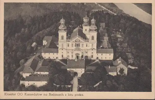 Krakow, Klasztor, Kamedulow na Bielanach z lotu ptaka, gelaufen 1942