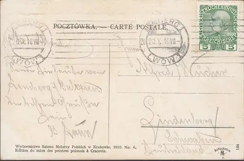 Ukraine, Kolumna Mickiewicza, gelaufen 1910