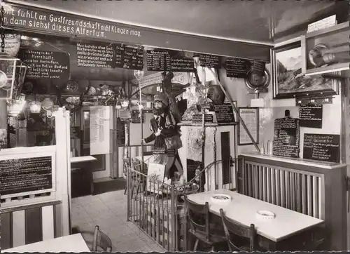 Nürnberg, Gaststätte Herrnhütte Erkel, Teilansicht des Inneren, ungelaufen