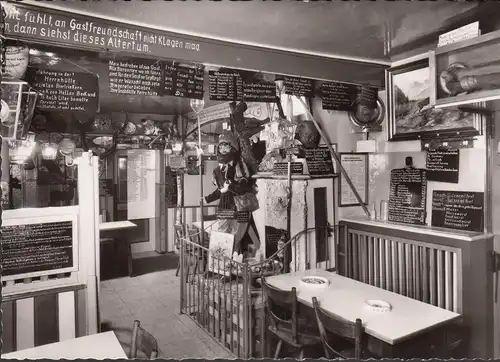 Nürnberg, Gaststätte Herrnhütte Erkel, Teilansicht des Inneren, ungelaufen