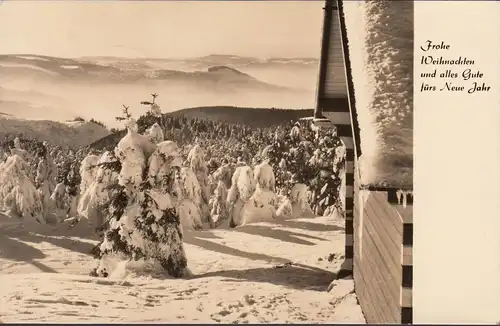 Frohe Weihnachten und alles Fute fürs Neue Jahr, Niederwiesa, gelaufen 1964