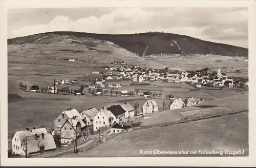 Kurort Oberwiesenthal mit Fichtelberg, Stadtansicht, ungelaufen