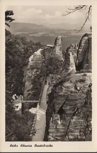 Sächs. Schweiz, Basteibrücke, gelaufen 1954