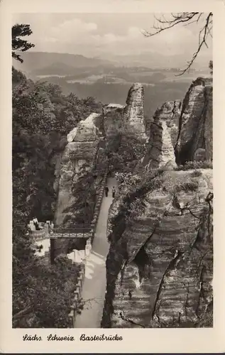 Suisse, pont de Bastei, couru en 1954