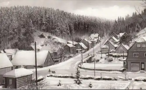 AK Tanne im Harz, Waldstraße im Winter, ungelaufen