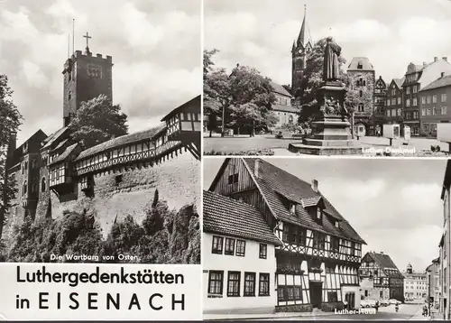 Eisenach, Luther Haus, Luther Denkmal, Wartburg, ungelaufen