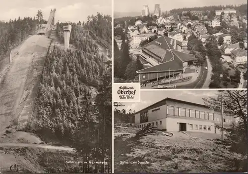 Oberhof, Schanze, Schanzenbaude, Stadtansicht, ungelaufen