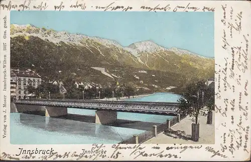 Innsbruck, Innbrücke, gelaufen 1900