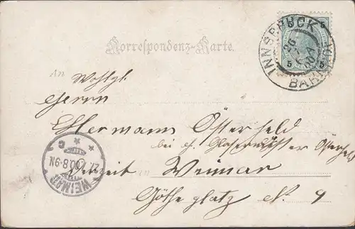 Innsbruck, Innbrücke, gelaufen 1900