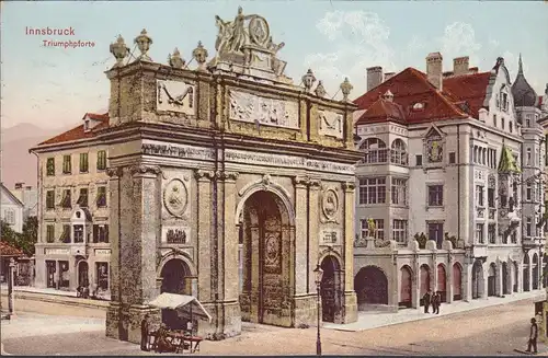 Innsbruck, Triumphpforte, gelaufen 1912