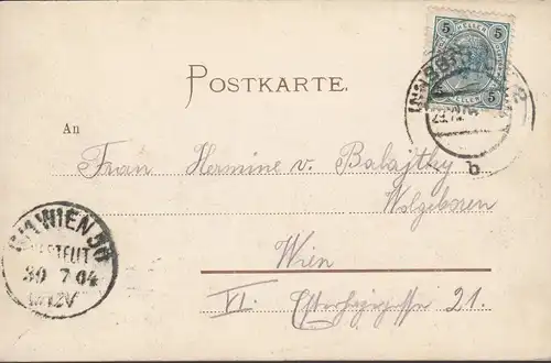 Innsbruck vers le sud, couru en 1904