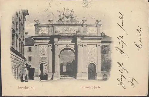 Innsbruck, Triumphpforte, gelaufen