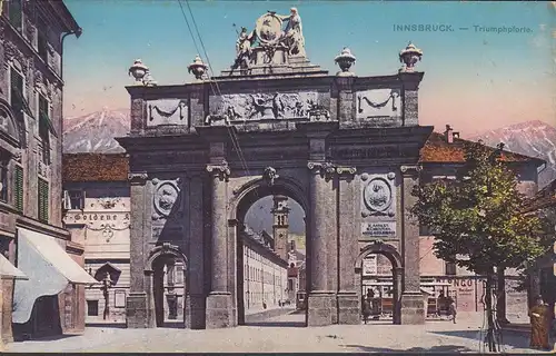 Innsbruck, Triumphpforte, gelaufen 1914