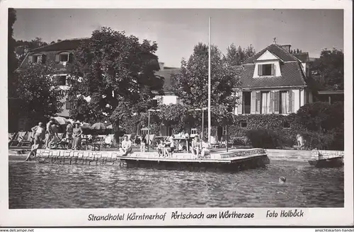 Pörtschach a. Wörthersee, Strandhotel Kärntnerhof, gelaufen 1953