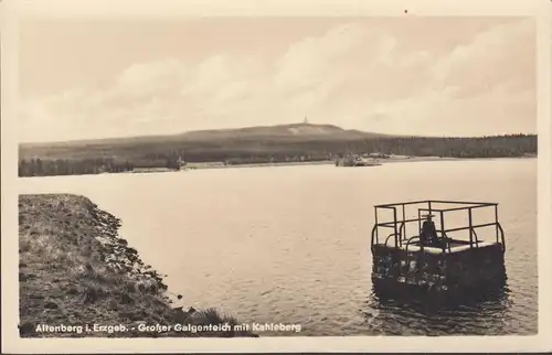 Altenberg, Großer Galgenteich mit Kahleberg, ungelaufen