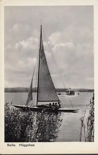Berlin, Lac de Müggel, voilier, vapeur, couru 1964