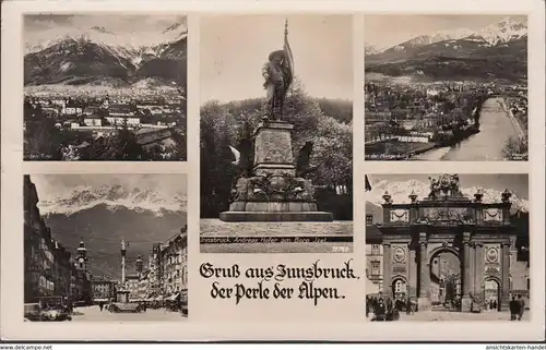Gruss aus Innsbruck, Perle der Alpen, gelaufen 1941