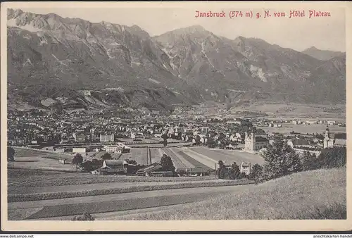 Innsbruck gegen Norden vom Hotel Plateau, ungelaufen