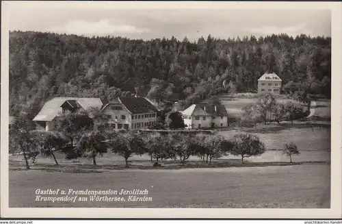Krumpendorf a. Wörthersee, Gasthof et Tierenpension Jerolitsch, couru 1959
