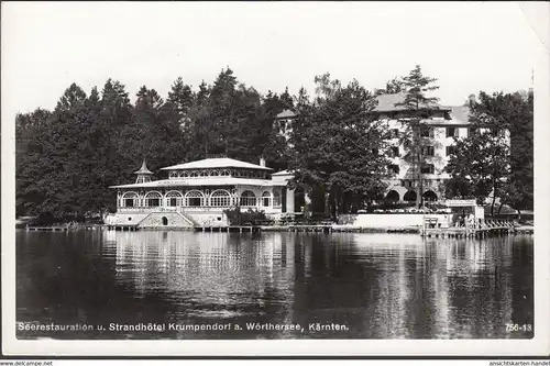 Krumpendorf a. Wörthersee, Strandhotel, Seerestauration, ungelaufen